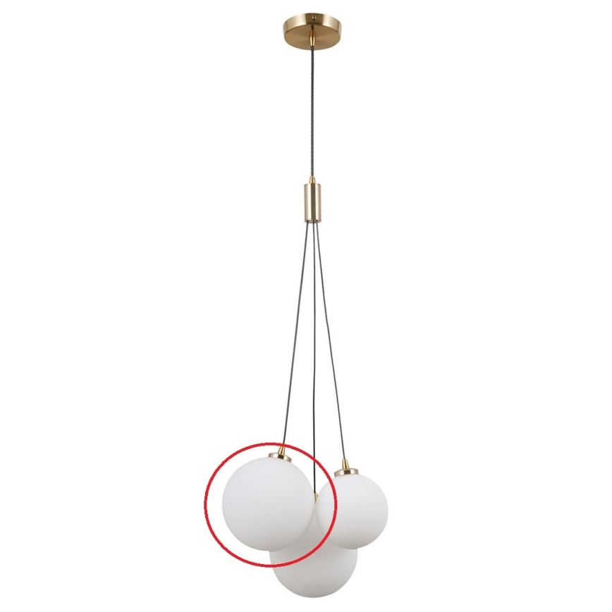 ITALUX - Náhradní sklo k lustru PERLOS G9 pr. 13 cm bílá