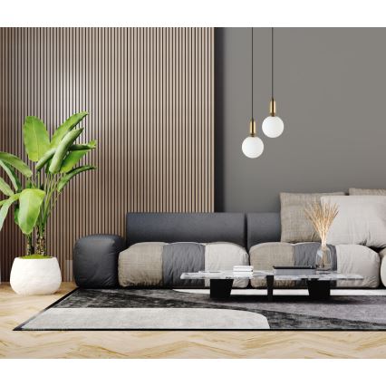 ITALUX - Lustr na lanku ALDEVA 1xE27/40W/230V pr. 20 cm černá/bronz