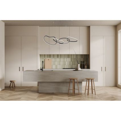 ITALUX - LED Lustr na lanku FONTE LED/60W/230V 3000/4000/6000K černá