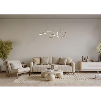 ITALUX - LED Lustr na lanku FONTE LED/60W/230V 3000/4000/6000K zlatá