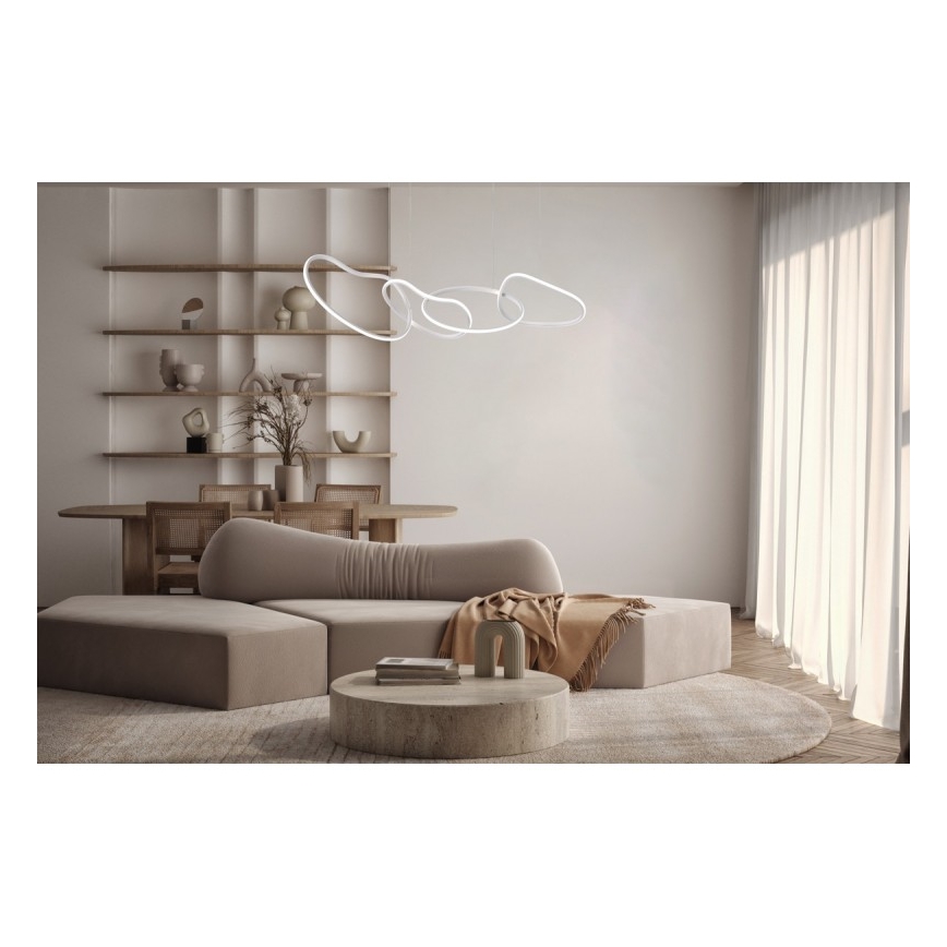 ITALUX - LED Lustr na lanku FONTE LED/60W/230V 3000/4000/6000K bílá