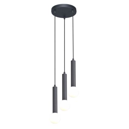 ITALUX - Lustr na lanku FILANO 3xG9/5W/230V černá