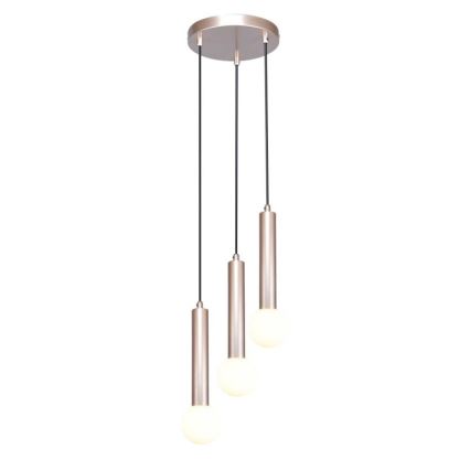 ITALUX - Lustr na lanku FILANO 3xG9/5W/230V rose gold