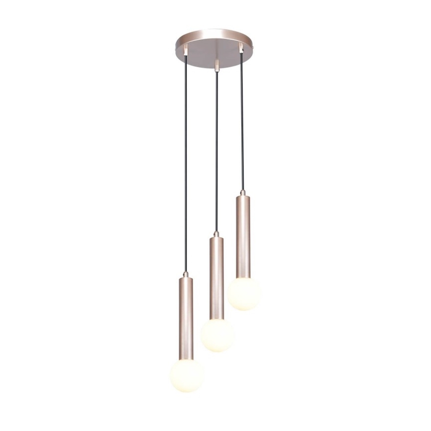 ITALUX - Lustr na lanku FILANO 3xG9/5W/230V rose gold