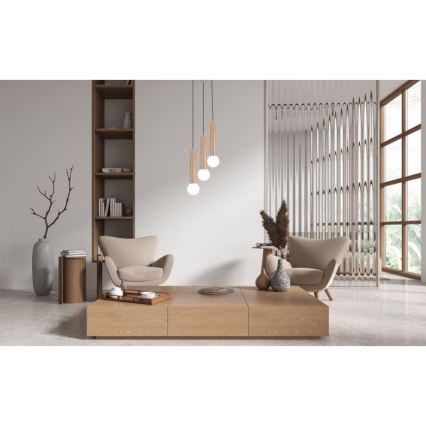 ITALUX - Lustr na lanku FILANO 3xG9/5W/230V hnědá
