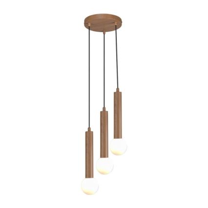 ITALUX - Lustr na lanku FILANO 3xG9/5W/230V hnědá