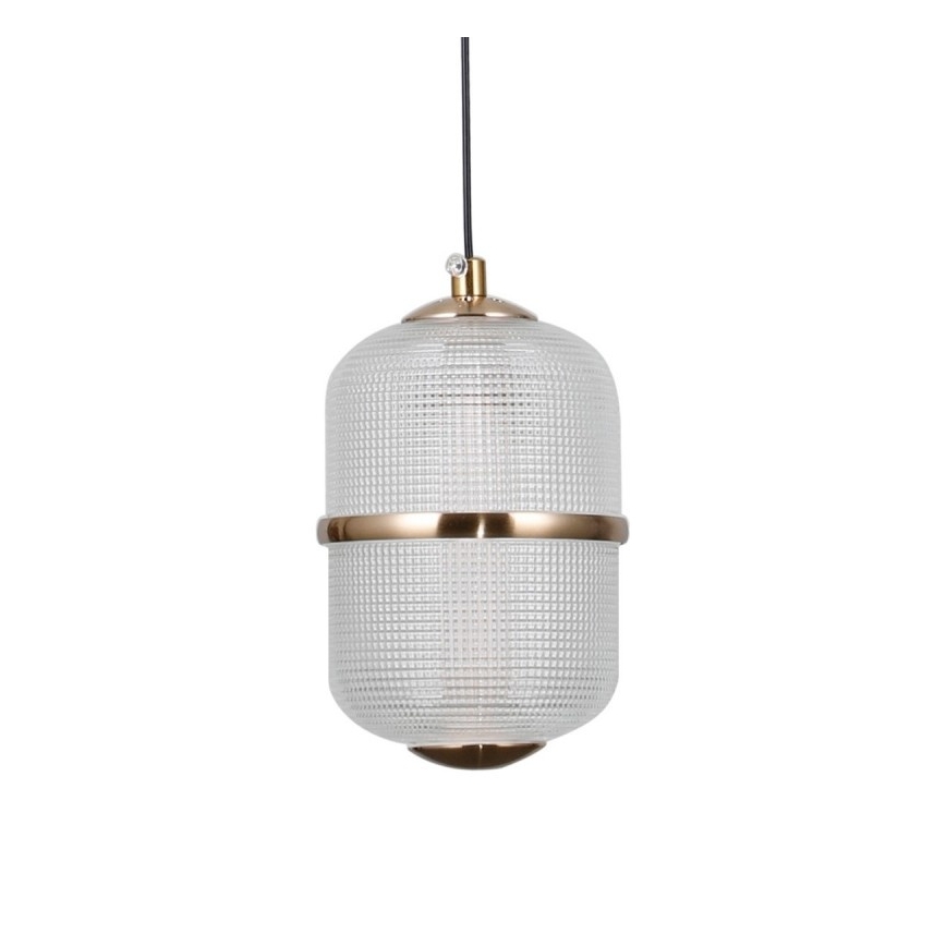 ITALUX - LED Lustr na lanku ALANI LED/6W/230V 3000K černá/zlatá