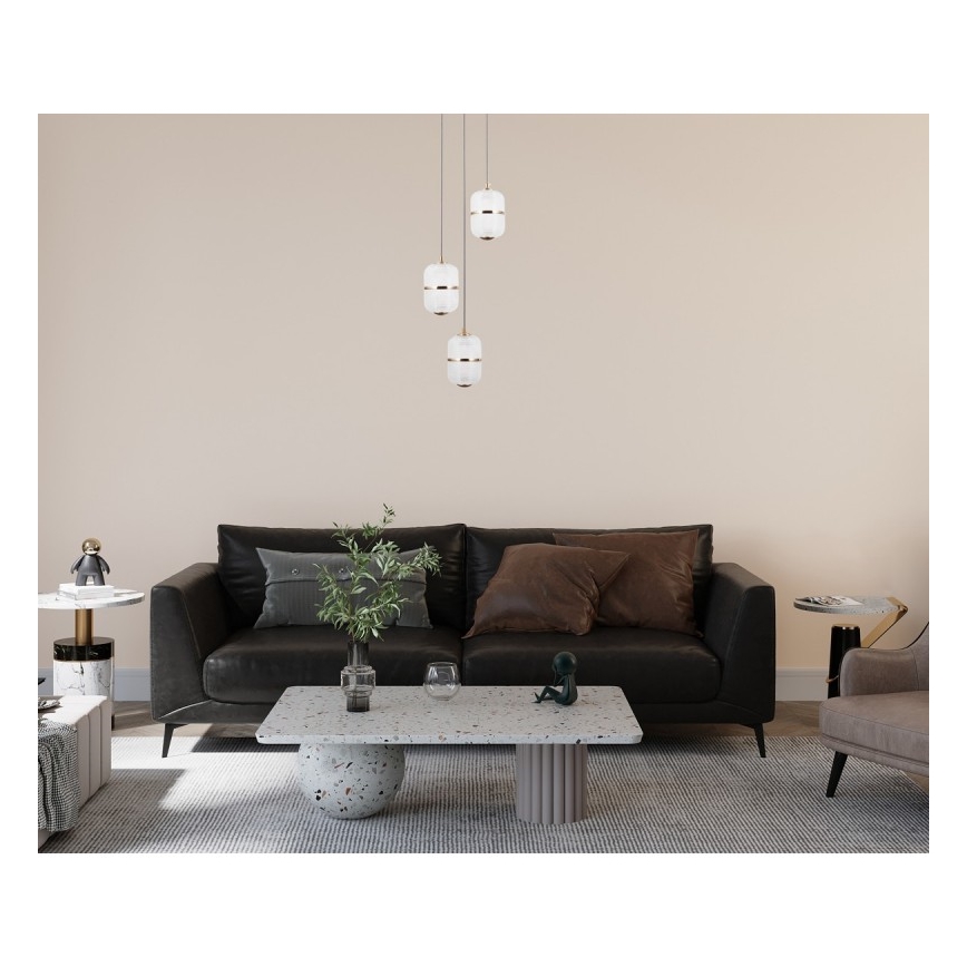 ITALUX - LED Lustr na lanku ALANI 3xLED/5W/230V 3000K zlatá