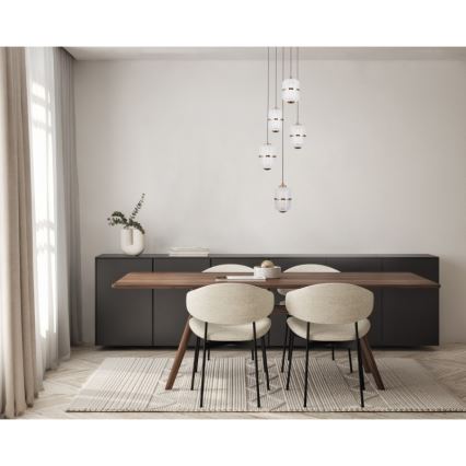ITALUX - LED Lustr na lanku ALANI 5xLED/5,6W/230V 3000K zlatá