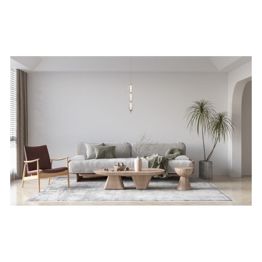ITALUX - LED Lustr na lanku SEVILLA LED/15W/230V 3000K zlatá