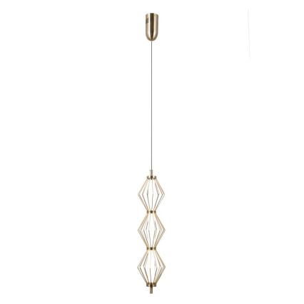 ITALUX - LED Lustr na lanku SEVILLA LED/15W/230V 3000K zlatá