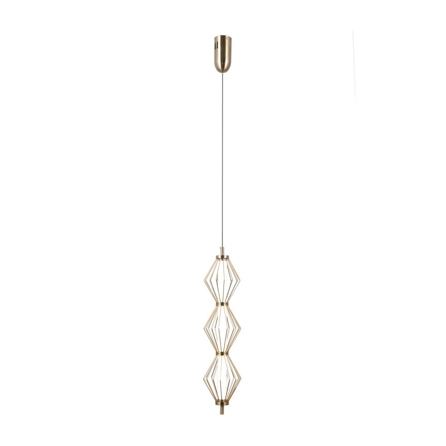 ITALUX - LED Lustr na lanku SEVILLA LED/15W/230V 3000K zlatá