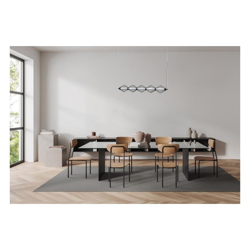 ITALUX - LED Lustr na lanku SEVILLA LED/25W/230V 3000K černá