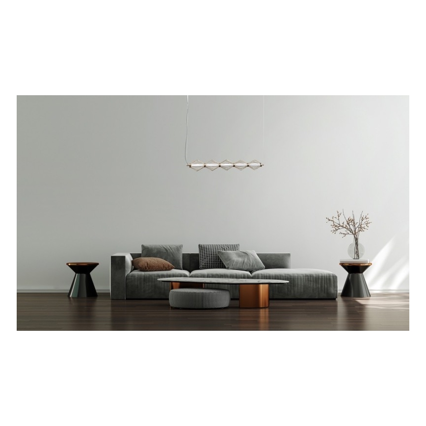 ITALUX - LED Lustr na lanku SEVILLA LED/25W/230V 3000K zlatá