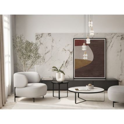 ITALUX - Lustr na lanku ALMA 5xE27/40W/230V zlatá
