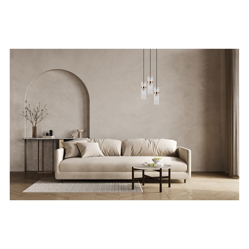 ITALUX - Lustr na lanku TARASO 3xE14/40W/230V černá/zlatá