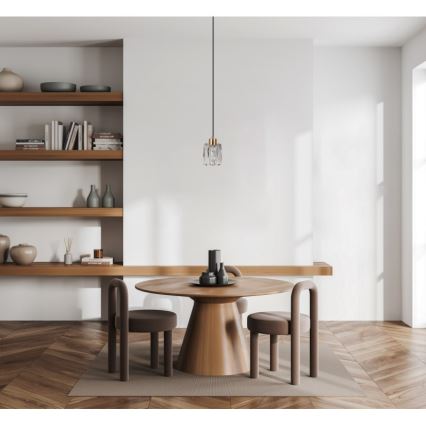 ITALUX - Lustr na lanku TORNO 1xE14/40W/230V černá/zlatá