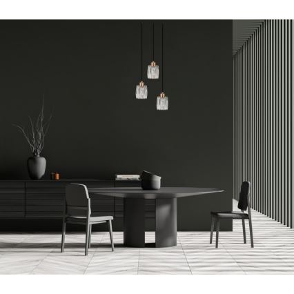 ITALUX - Lustr na lanku TORNO 3xE14/40W/230V černá/zlatá