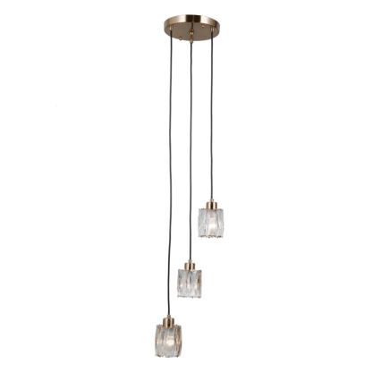 ITALUX - Lustr na lanku TORNO 3xE14/40W/230V zlatá