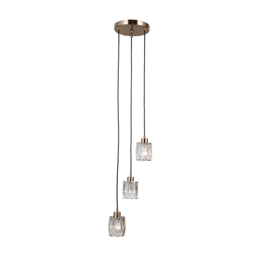 ITALUX - Lustr na lanku TORNO 3xE14/40W/230V zlatá