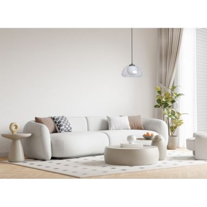 ITALUX - Lustr na lanku AINALE 1xG9/7W/230V černá/čirá