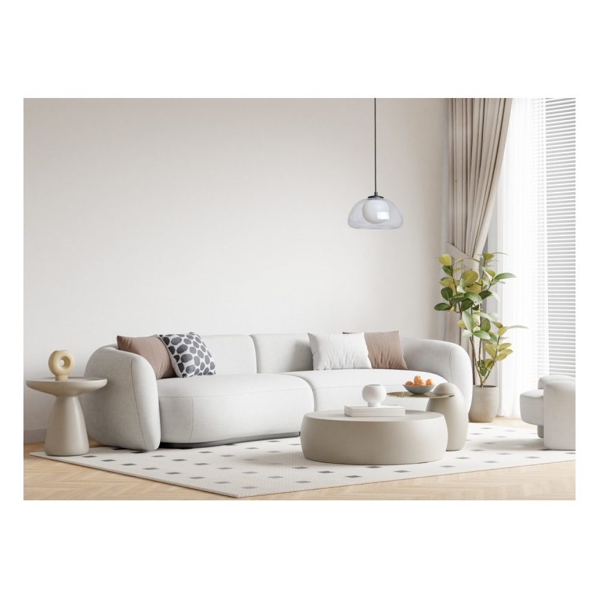 ITALUX - Lustr na lanku AINALE 1xG9/7W/230V černá/čirá