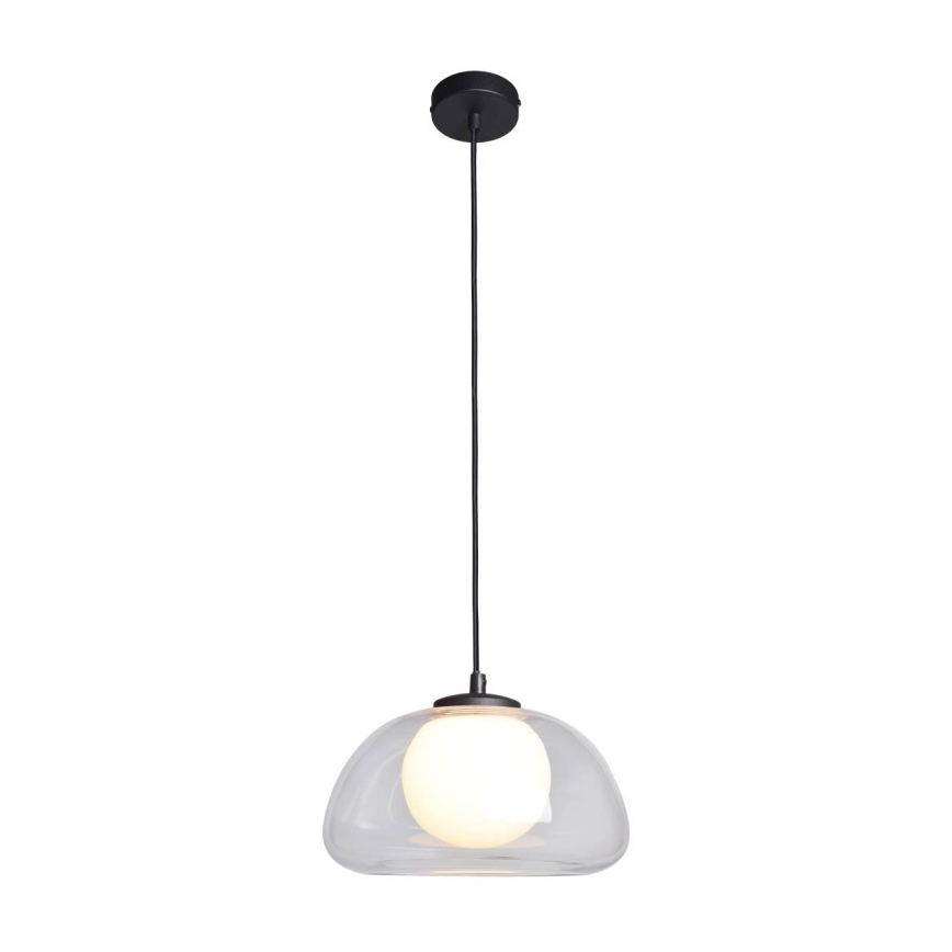ITALUX - Lustr na lanku AINALE 1xG9/7W/230V černá/čirá
