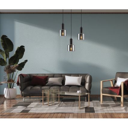 ITALUX - Lustr na lanku SANTIA 1xE27/40W/230V černá