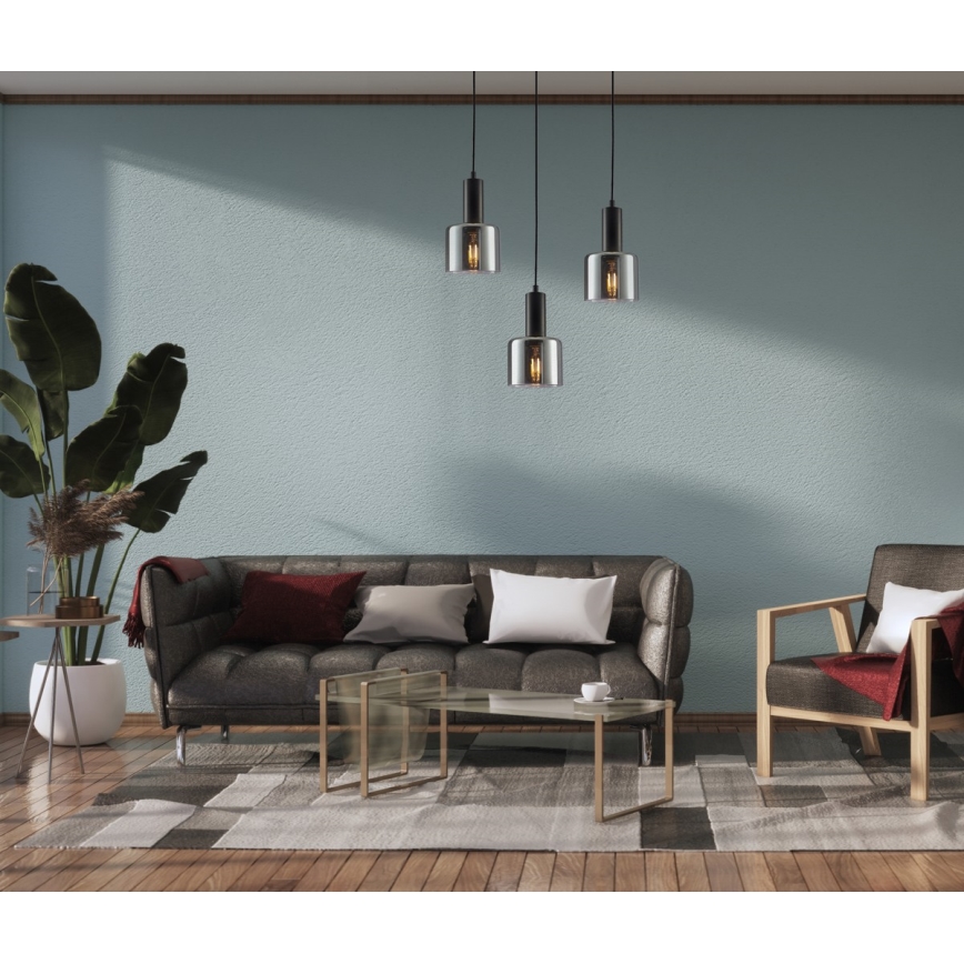 ITALUX - Lustr na lanku SANTIA 1xE27/40W/230V černá