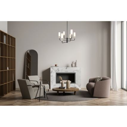 ITALUX - Lustr na tyči SANTOS 6xG9/40W/230V černá