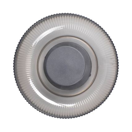 ITALUX - LED Stropní svítidlo PASSO LED/8W/230V 3000K pr. 25 cm kouřová černá