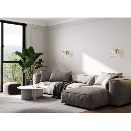 ITALUX - Nástěnná lampa ALMA 1xE27/40W/230V zlatá