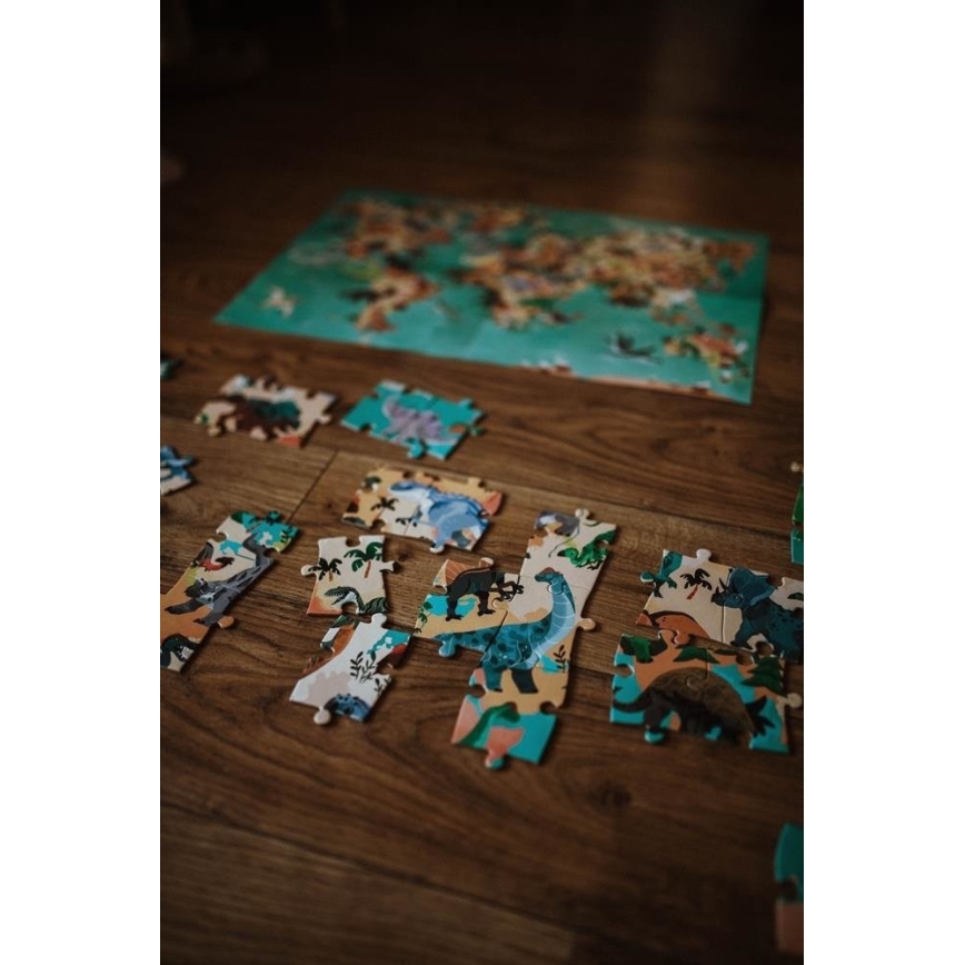 Janod - Dětské vzdělávací puzzle 200 ks dinosauři