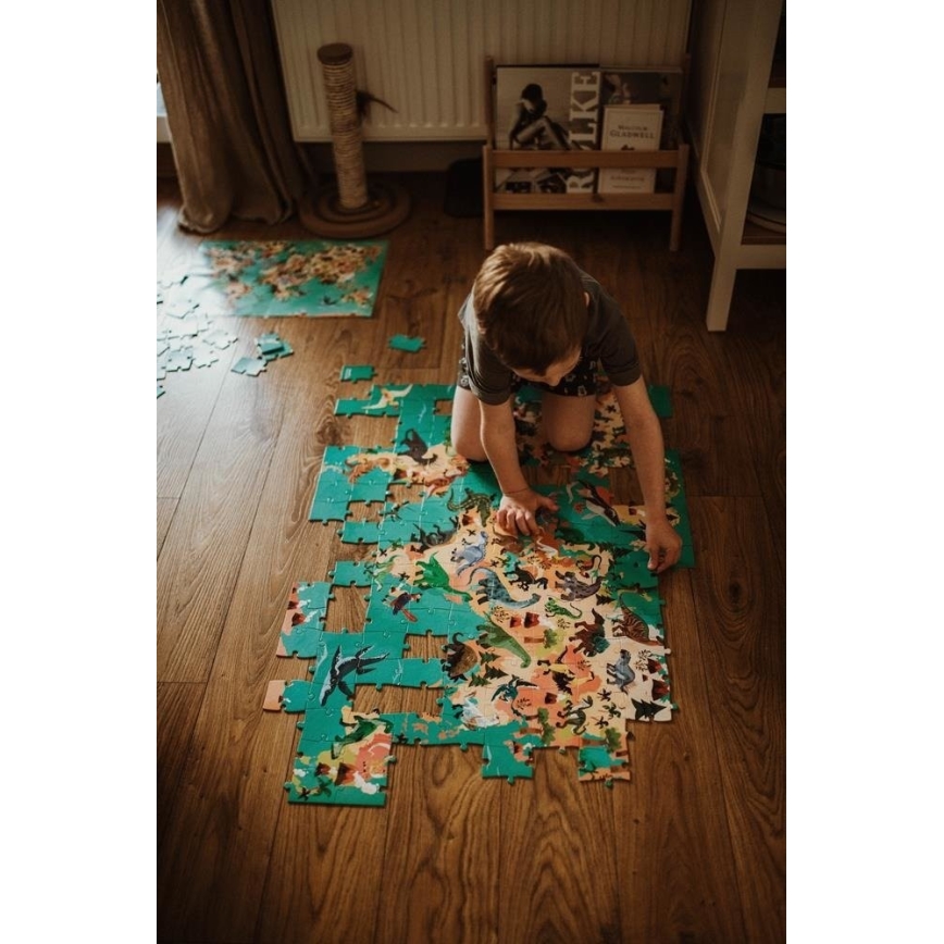Janod - Dětské vzdělávací puzzle 200 ks dinosauři