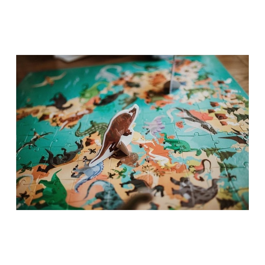 Janod - Dětské vzdělávací puzzle 200 ks dinosauři