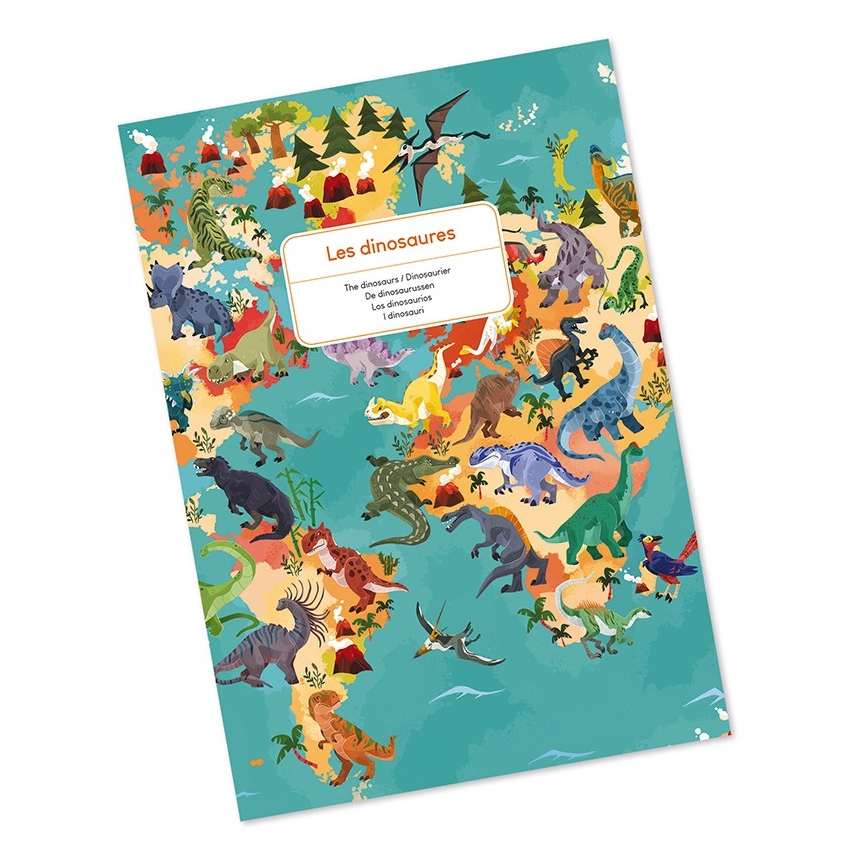 Janod - Dětské vzdělávací puzzle 200 ks dinosauři
