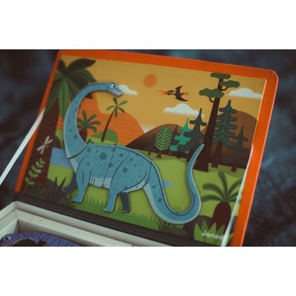 Janod - Magnetická interaktivní sada MAGNETIBOOK dinosauři