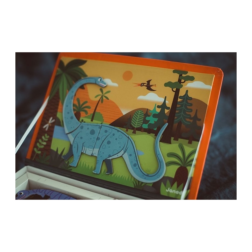 Janod - Magnetická interaktivní sada MAGNETIBOOK dinosauři