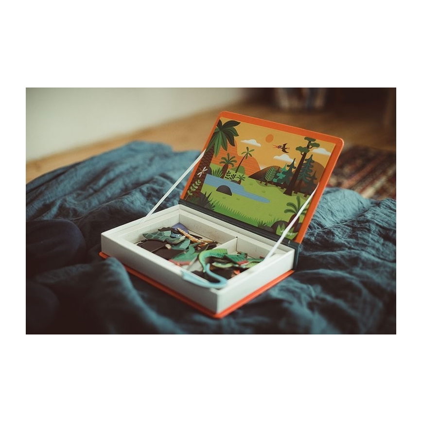 Janod - Magnetická interaktivní sada MAGNETIBOOK dinosauři