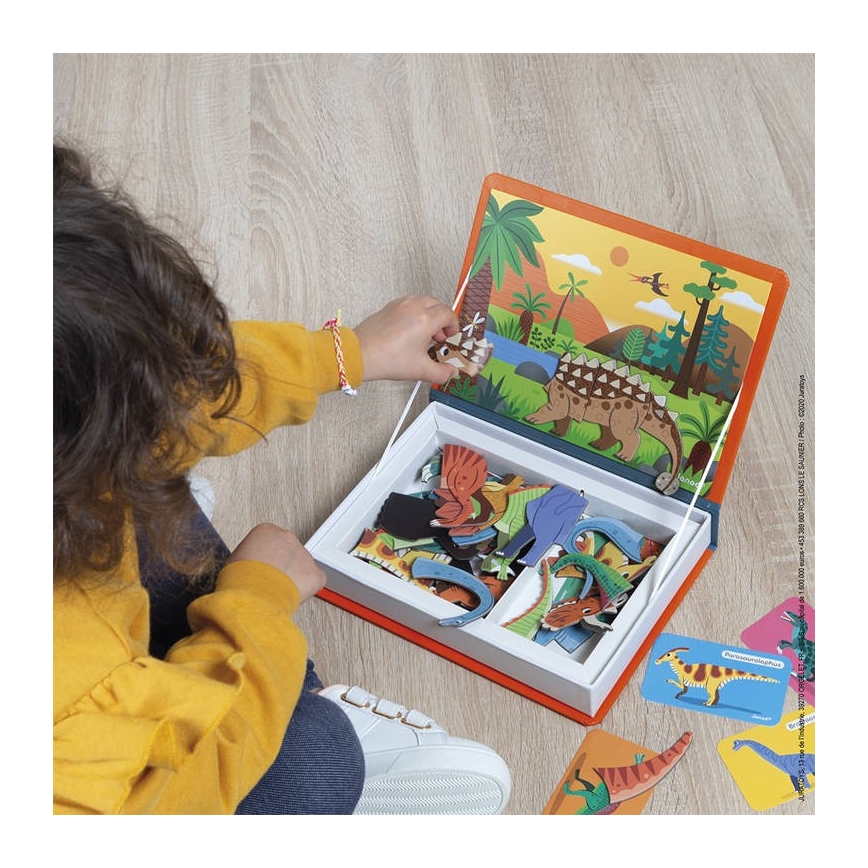 Janod - Magnetická interaktivní sada MAGNETIBOOK dinosauři