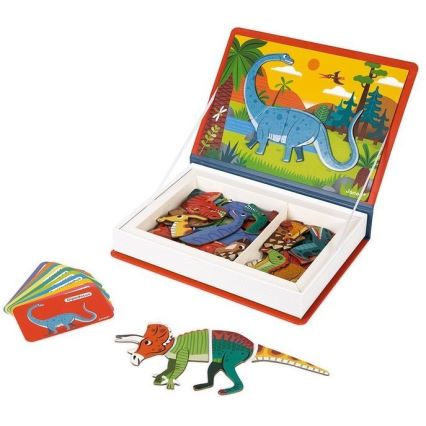 Janod - Magnetická interaktivní sada MAGNETIBOOK dinosauři