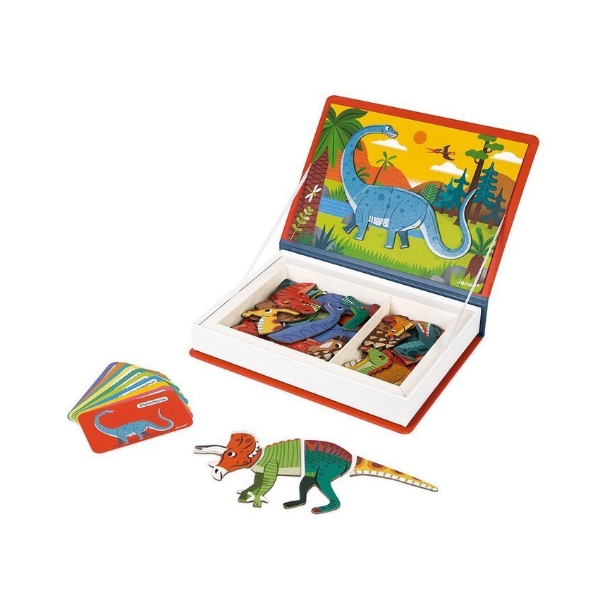 Janod - Magnetická interaktivní sada MAGNETIBOOK dinosauři