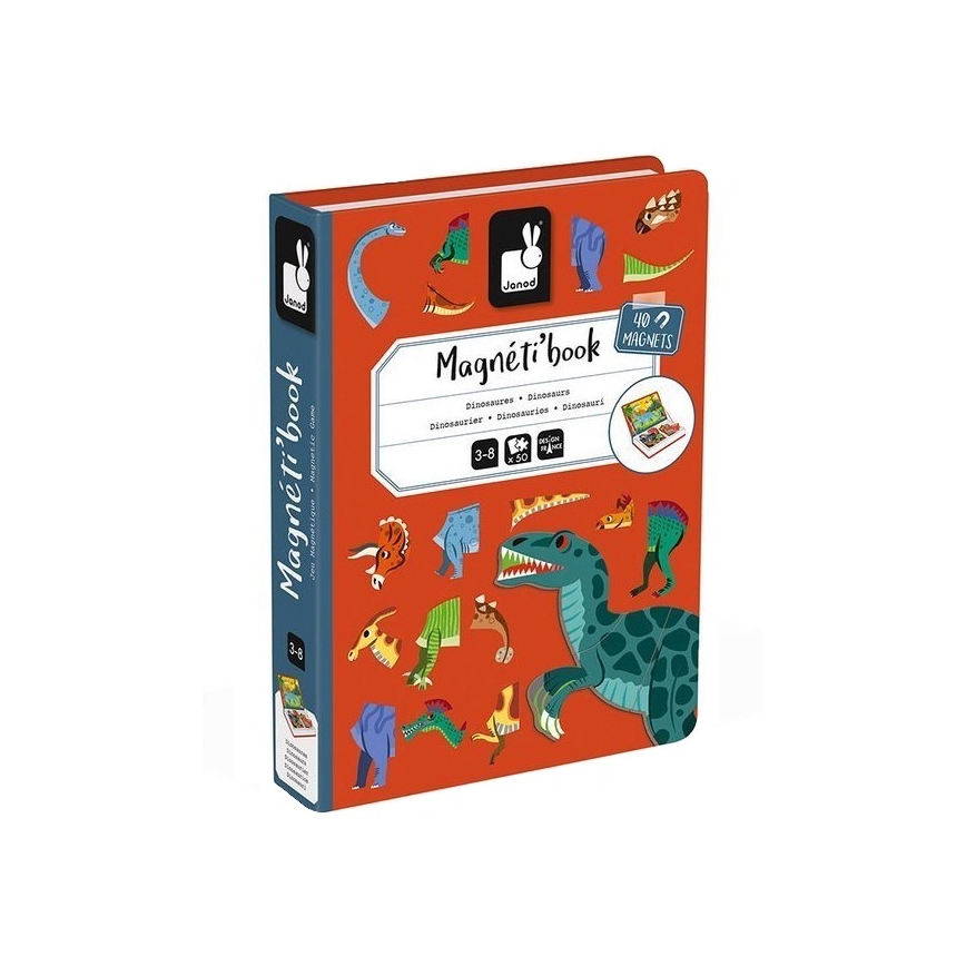 Janod - Magnetická interaktivní sada MAGNETIBOOK dinosauři