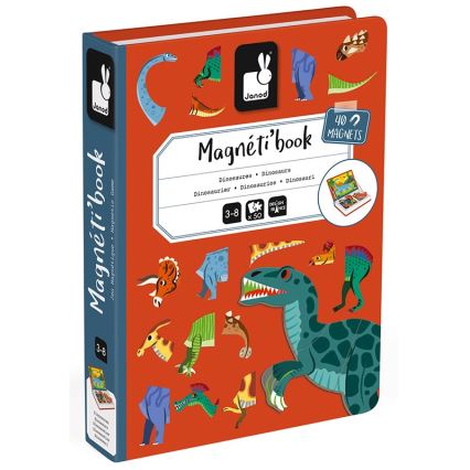 Janod - Magnetická interaktivní sada MAGNETIBOOK dinosauři