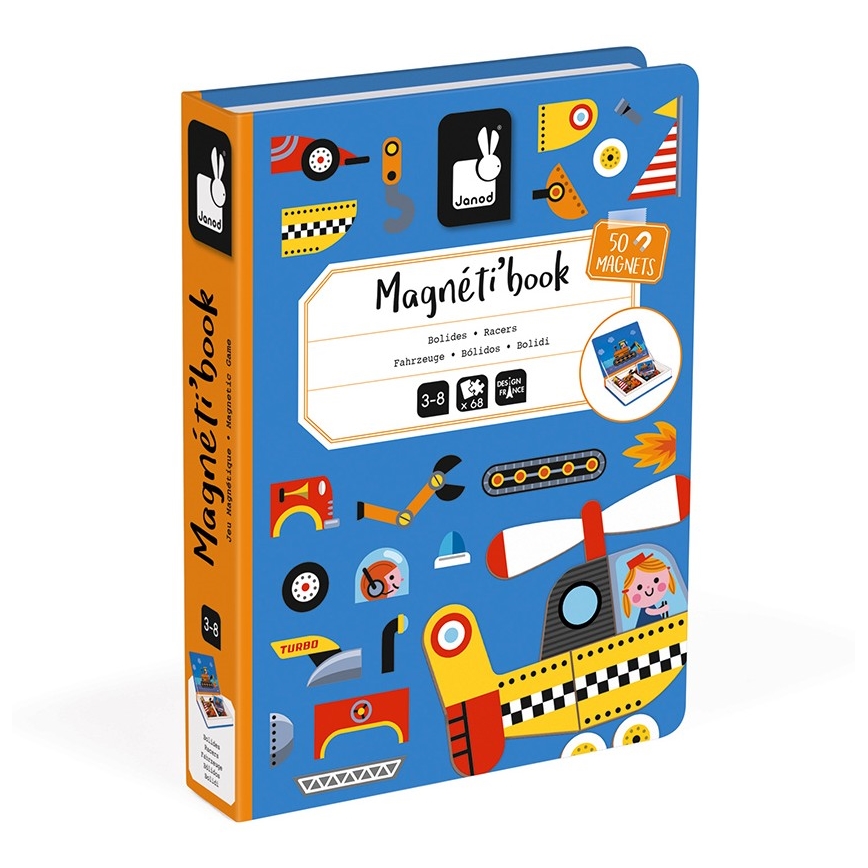 Janod - Magnetická interaktivní sada MAGNETIBOOK dopravní prostředky