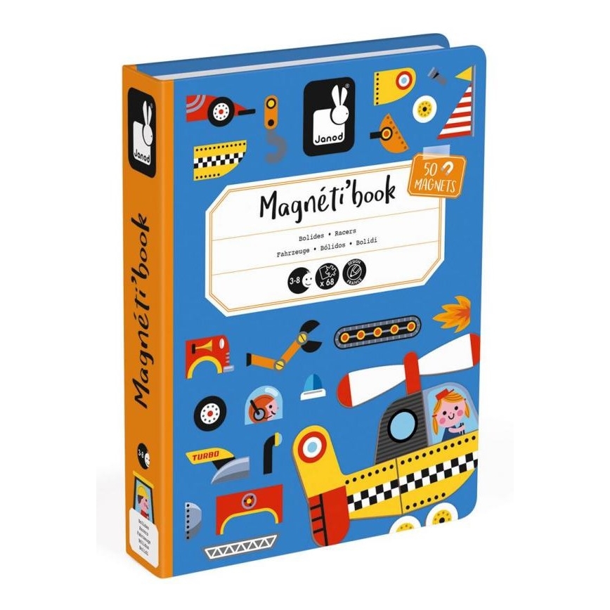 Janod - Magnetická interaktivní sada MAGNETIBOOK dopravní prostředky