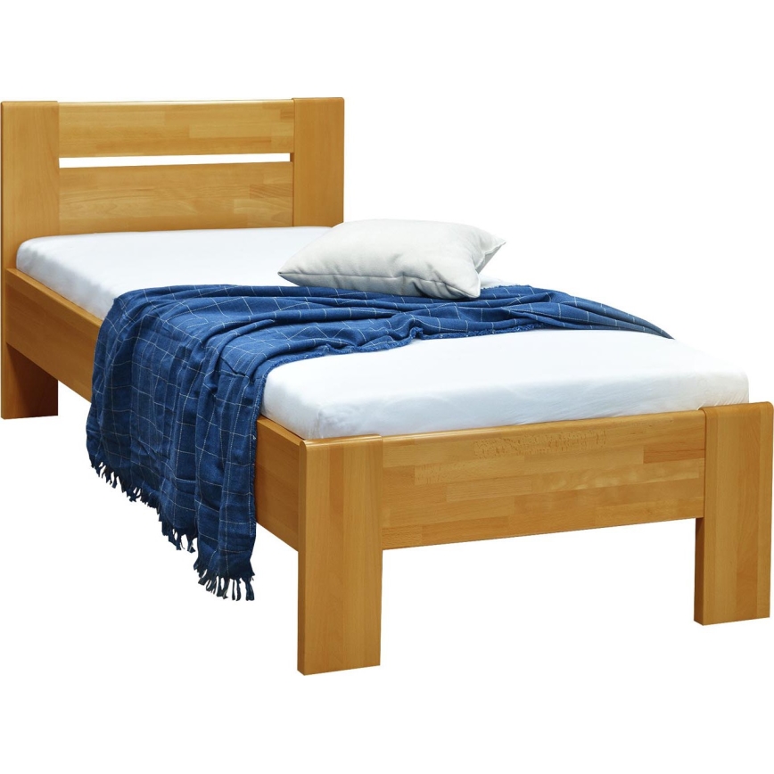 Jednolůžková postel AMBER 90x200 cm ořech světlý