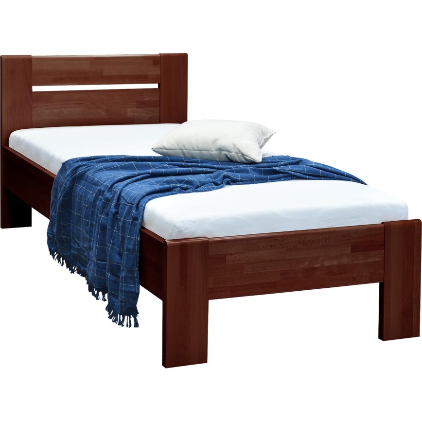 Jednolůžková postel AMBER 90x200 cm ořech tmavý