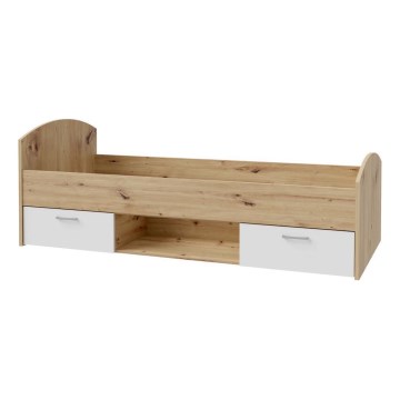 Jednolůžková postel s úložným prostorem URO 90x200 cm dub artisan/bílá
