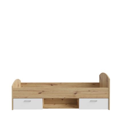Jednolůžková postel s úložným prostorem URO 90x200 cm dub artisan/bílá
